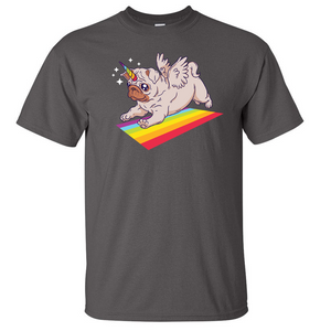 Unicorn Rainbow Pug Dog Shirt